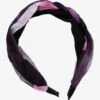 Purple Tie-Dye Braided Chiffon Headband for Women