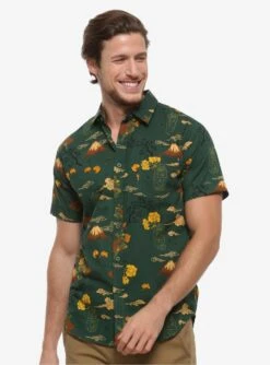 Star Wars Boba Fett Volcano Woven Button-Up - BoxLunch Exclusive