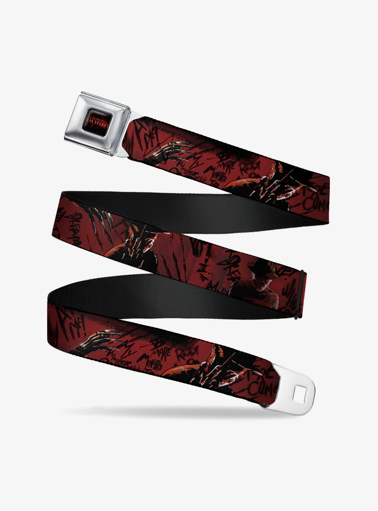 A Nightmare On Elm Street Freddy Quotes & Hand Scratching Seatbelt Belt 1 A Nightmare On Elm Street Freddy Quotes & Hand Scratching Seatbelt Belt