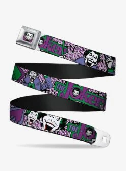 DC Comics The Joker Face Logo Spades Youth Seatbelt Belt