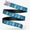 Disney Lilo & Stitch Scrump 2 Poses Hibiscus Flowers Youth Seatbelt Belt
