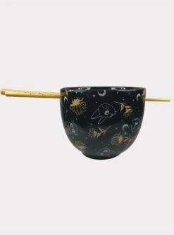 Studio Ghibli Kiki's Delivery Service Jiji Ramen Bowl with Wooden Chopsticks Set