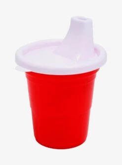Iconic Red Sippy Cup for Toddlers - Mess-Free Party Style Mug