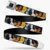 Disney Dogs Group Collage Youth Seatbelt Belt - Adjustable Gray & Black