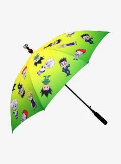 Hunter x Hunter Chibi Characters Allover Print Umbrella with Fish Hook Top -BoxLunch Shop 15350811 av2