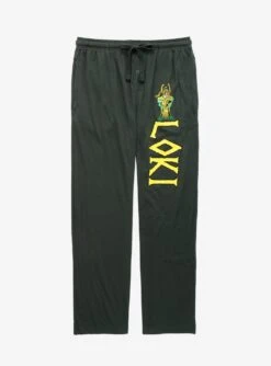 Marvel Loki Portrait Sleep Pants - Comic Art Graphic Pajama Bottoms