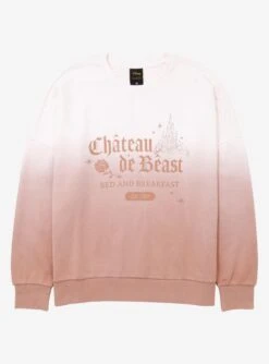 Her Universe Disney Beauty and the Beast Chateau De Beast Women's Dip-Dye Crewneck