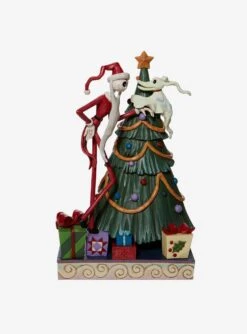 The Nightmare Before Christmas Disney Traditions Santa Jack And Zero With Tree Statue