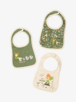 Disney Peter Pan Chibi Characters Infant Bib Set - 3 Pack