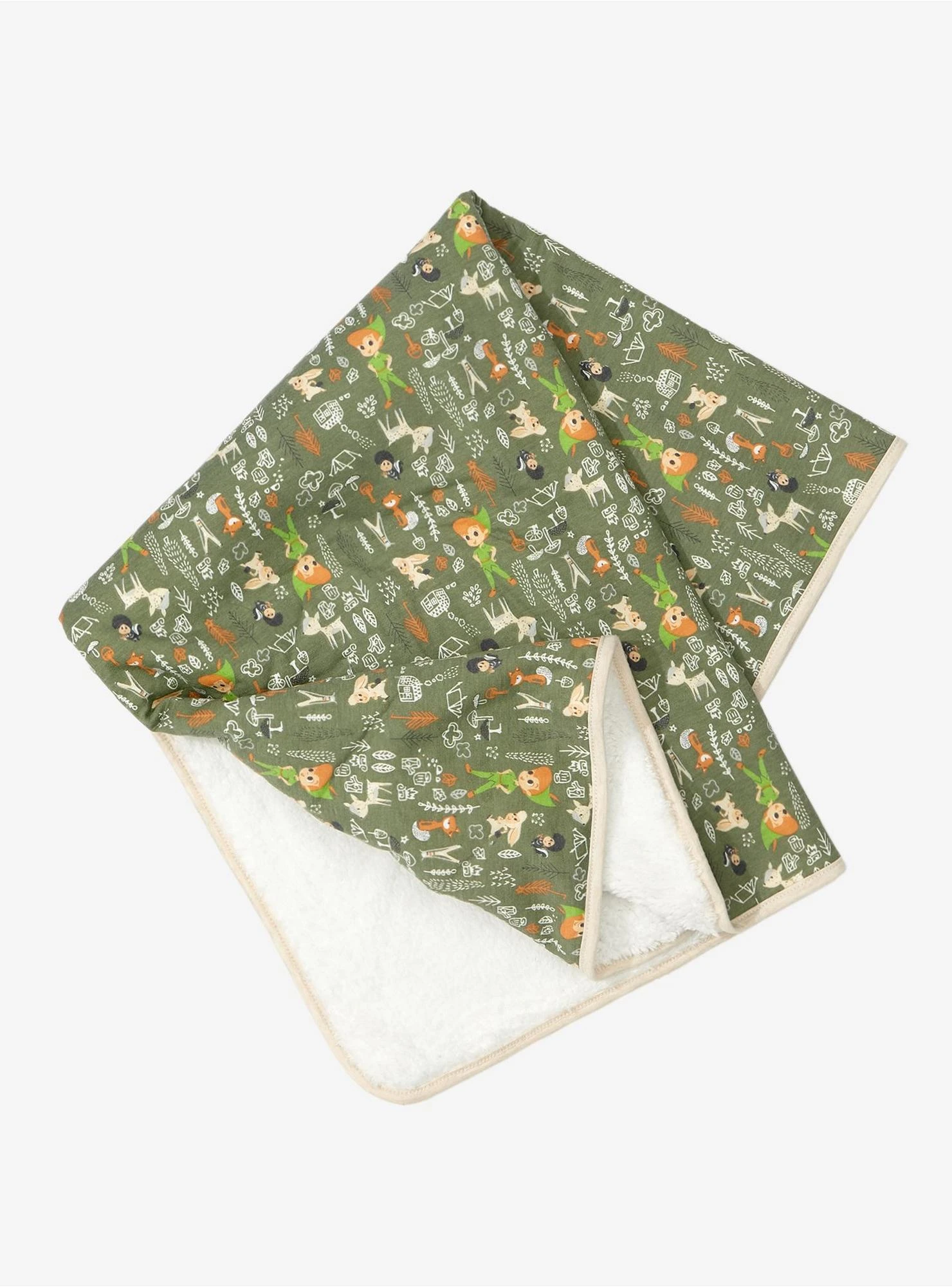 Disney Peter Pan Chibi Characters Allover Print Swaddle Blanket 2 Disney Peter Pan Chibi Characters Allover Print Swaddle Blanket - Image 2