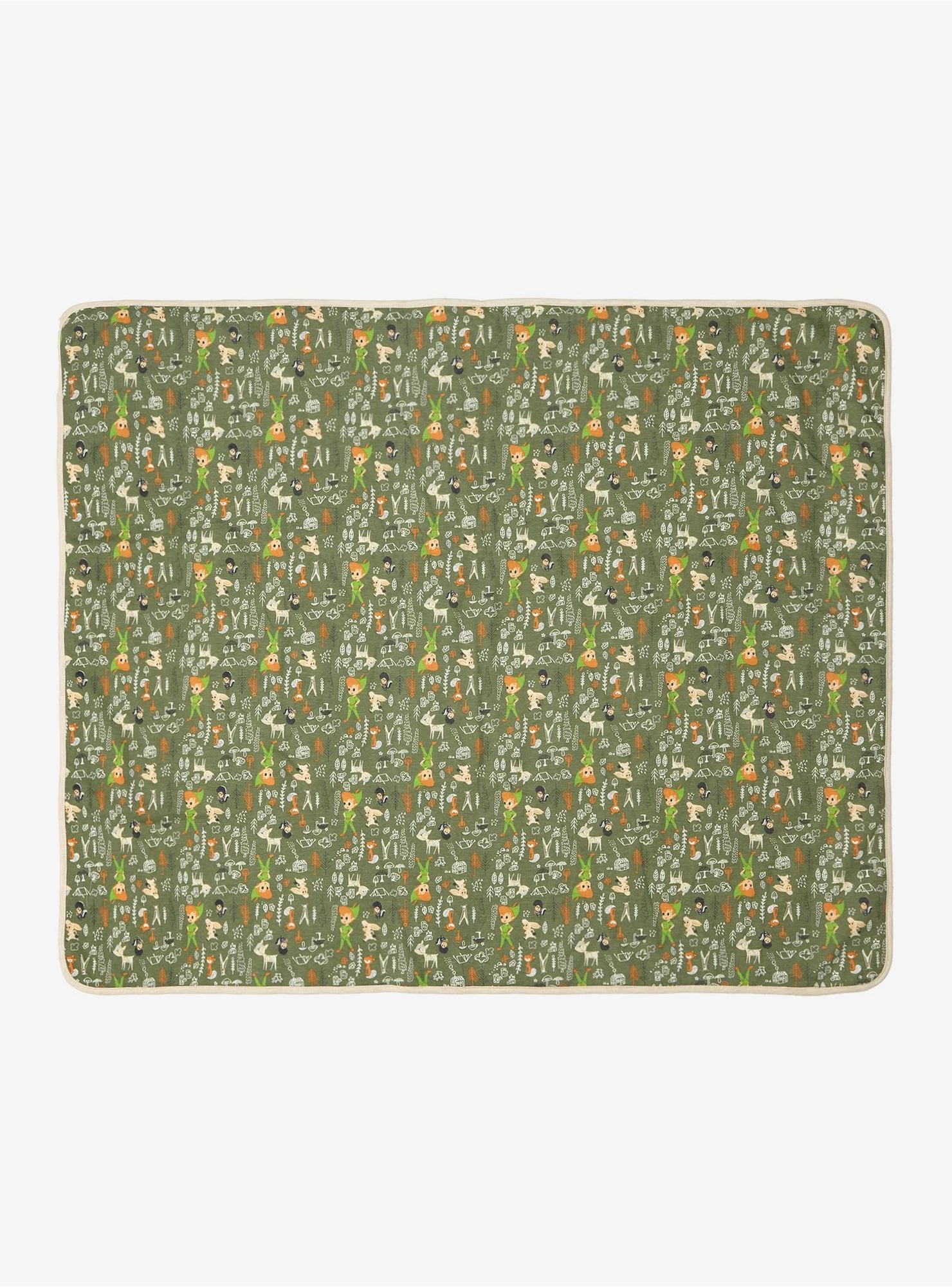 Disney Peter Pan Chibi Characters Allover Print Swaddle Blanket 3 Disney Peter Pan Chibi Characters Allover Print Swaddle Blanket - Image 3