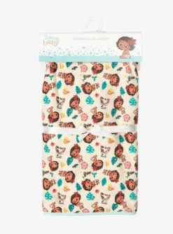 Disney Moana Tropical Icons Allover Print Swaddle Blanket -BoxLunch Shop 15894433 av3