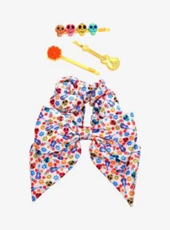 Disney Pixar Coco Sugar Skull Bobby Pin And Scrunchy Set - BoxLunch Exclusive
