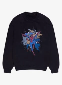 Marvel Spider-Man Retro Group Portrait Crewneck - BoxLunch Exclusive