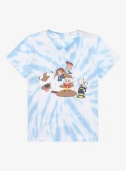 Avatar: The Last Airbender Chibi Group Portrait Tie-Dye Toddler T-Shirt