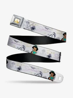 Disney Aladdin Jasmine Palace Flowers Seatbelt Belt