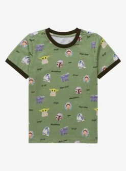 Star Wars The Mandalorian Cartoon Portraits Toddler T-Shirt - BoxLunch Exclusive