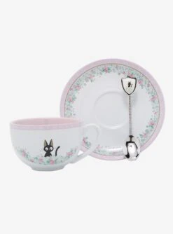 Studio Ghibli Kiki’s Delivery Service Jiji Teacup & Spoon Set - BoxLunch Exclusive -BoxLunch Shop 18250377 av3