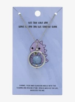 BoxLunch Exclusive Celestite Stone Fidget Necklace - Spinning Anxiety Relief Jewelry -BoxLunch Shop 18666138 av2