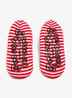 Sanrio Hello Kitty Striped Fleece Slipper Socks - BoxLunch Exclusive -BoxLunch Shop 18809345 av2