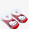 Sanrio Hello Kitty Striped Fleece Slipper Socks - BoxLunch Exclusive