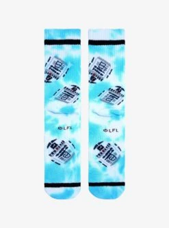 Star Wars Chibi R2-D2 Tie-Dye Crew Socks - BoxLunch Exclusive -BoxLunch Shop 18859124 av2