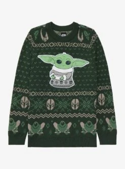 Star Wars The Mandalorian Grogu Toddler Holiday Sweater - BoxLunch Exclusive