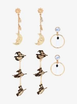 Disney Hocus Pocus Sanderson Sisters Earring Set - 3 Pair BoxLunch Exclusive