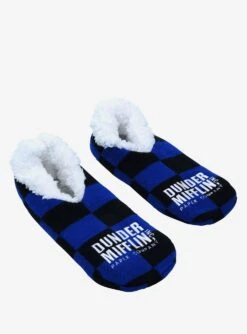 The Office Dunder Mifflin Logo Slipper Socks - BoxLunch Exclusive
