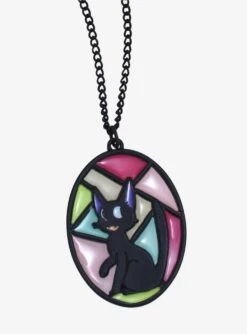 Studio Ghibli Kiki's Delivery Service Jiji Stained Glass Necklace