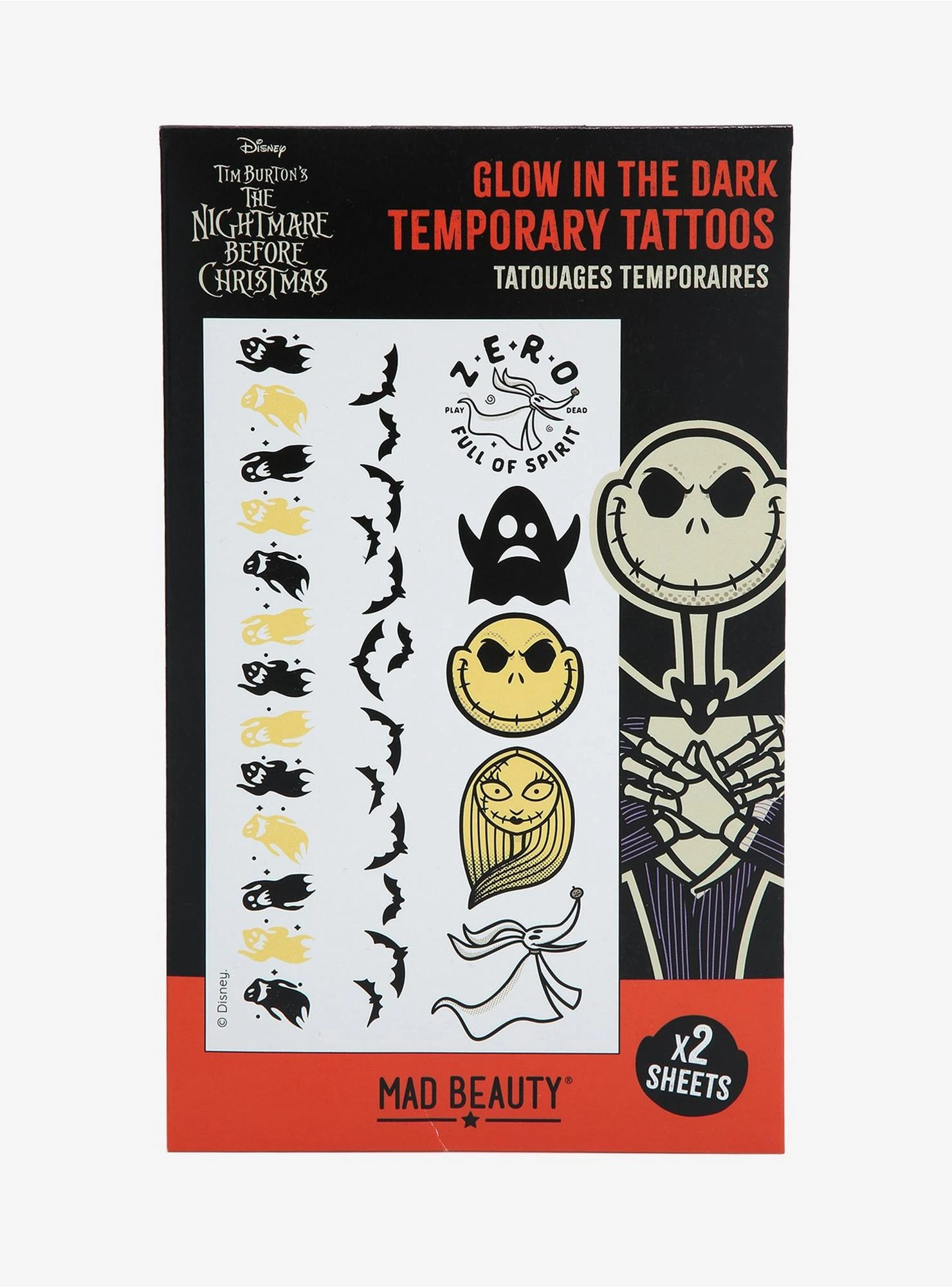 Disney The Nightmare Before Christmas Glow-in-the-Dark Temporary Tattoos 1 Disney The Nightmare Before Christmas Glow-in-the-Dark Temporary Tattoos