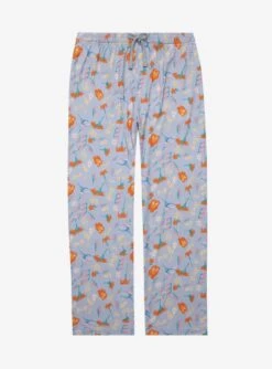 Studio Ghibli Howl’s Moving Castle Calcifer Floral Allover Print Sleep Pants
