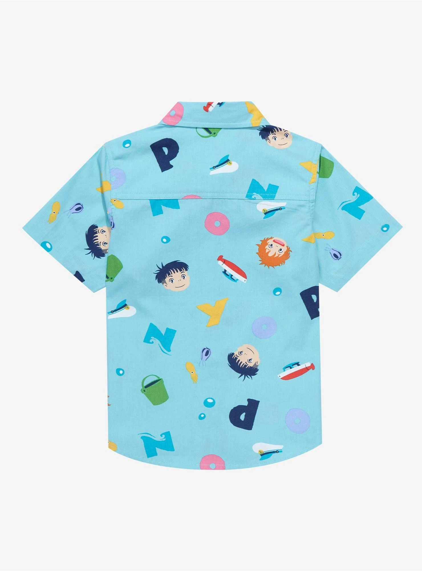 Studio Ghibli Ponyo Icons Toddler Woven Button-Up Shirt - BoxLunch Exclusive 2 Studio Ghibli Ponyo Icons Toddler Woven Button-Up Shirt - BoxLunch Exclusive - Image 2