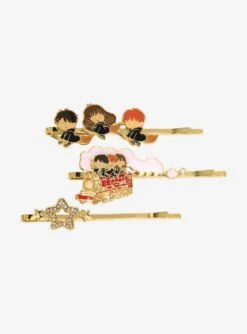Harry Potter Chibi Trio Hair Clip Set - BoxLunch Exclusive