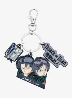 Attack on Titan Levi & Eren Multi-Charm Keychain - BoxLunch Exclusive