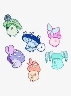 BoxLunch Exclusive Friendly Fungi Floral Series 1 Blind Bag Enamel Pin